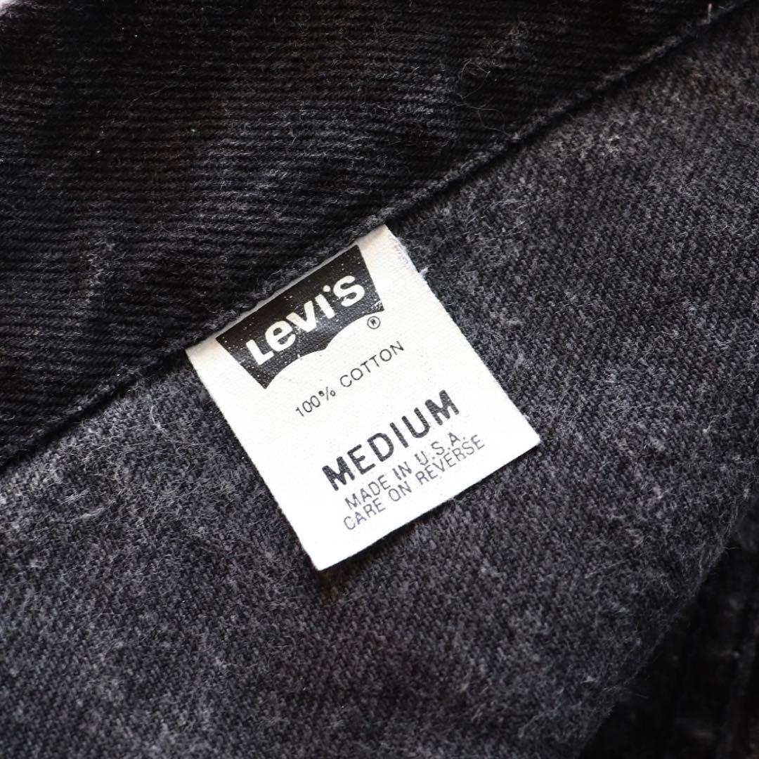 90s USA製 70598 Levi'sリーバイス ブラックデニムジャケット