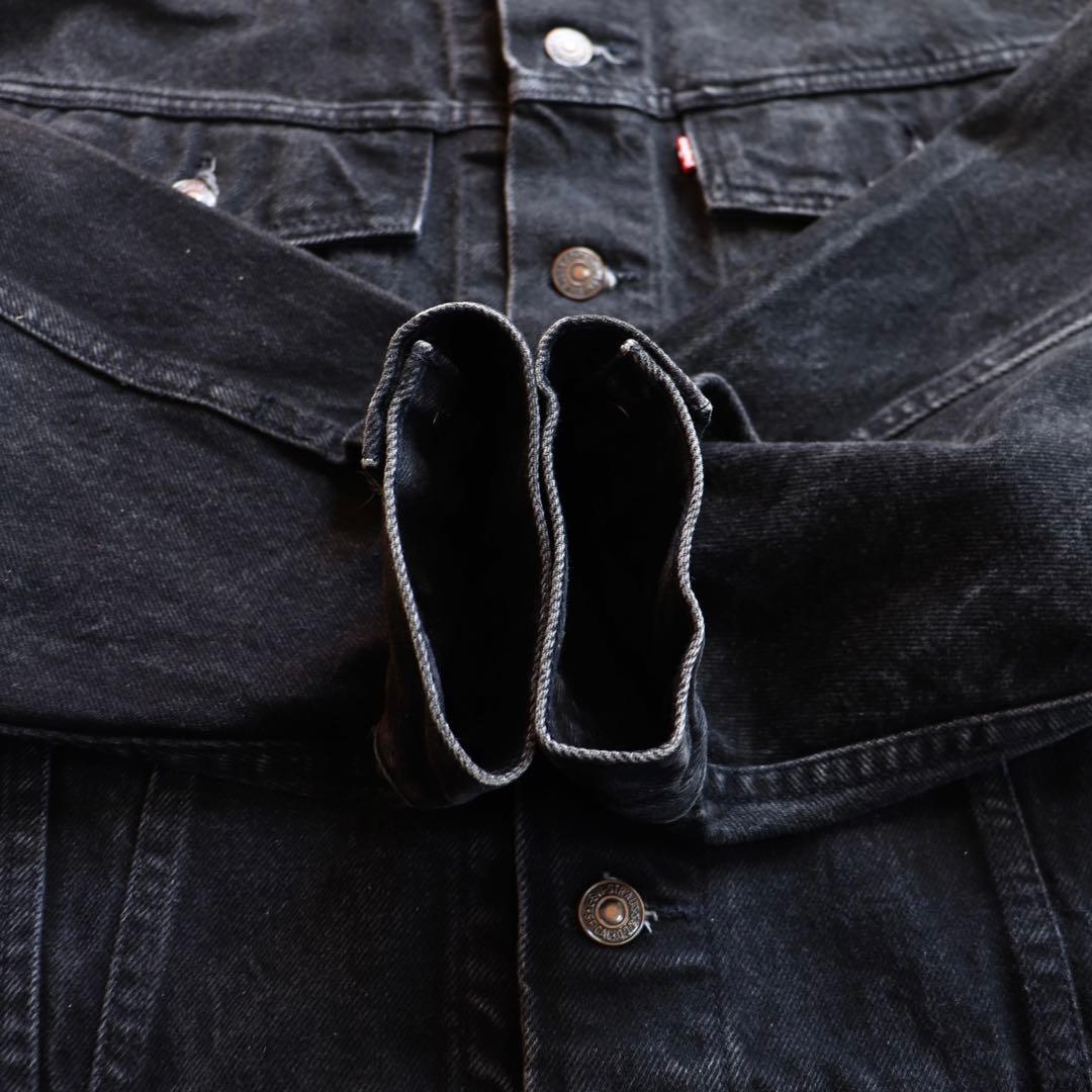 90s USA製 70598 Levi'sリーバイス ブラックデニムジャケット