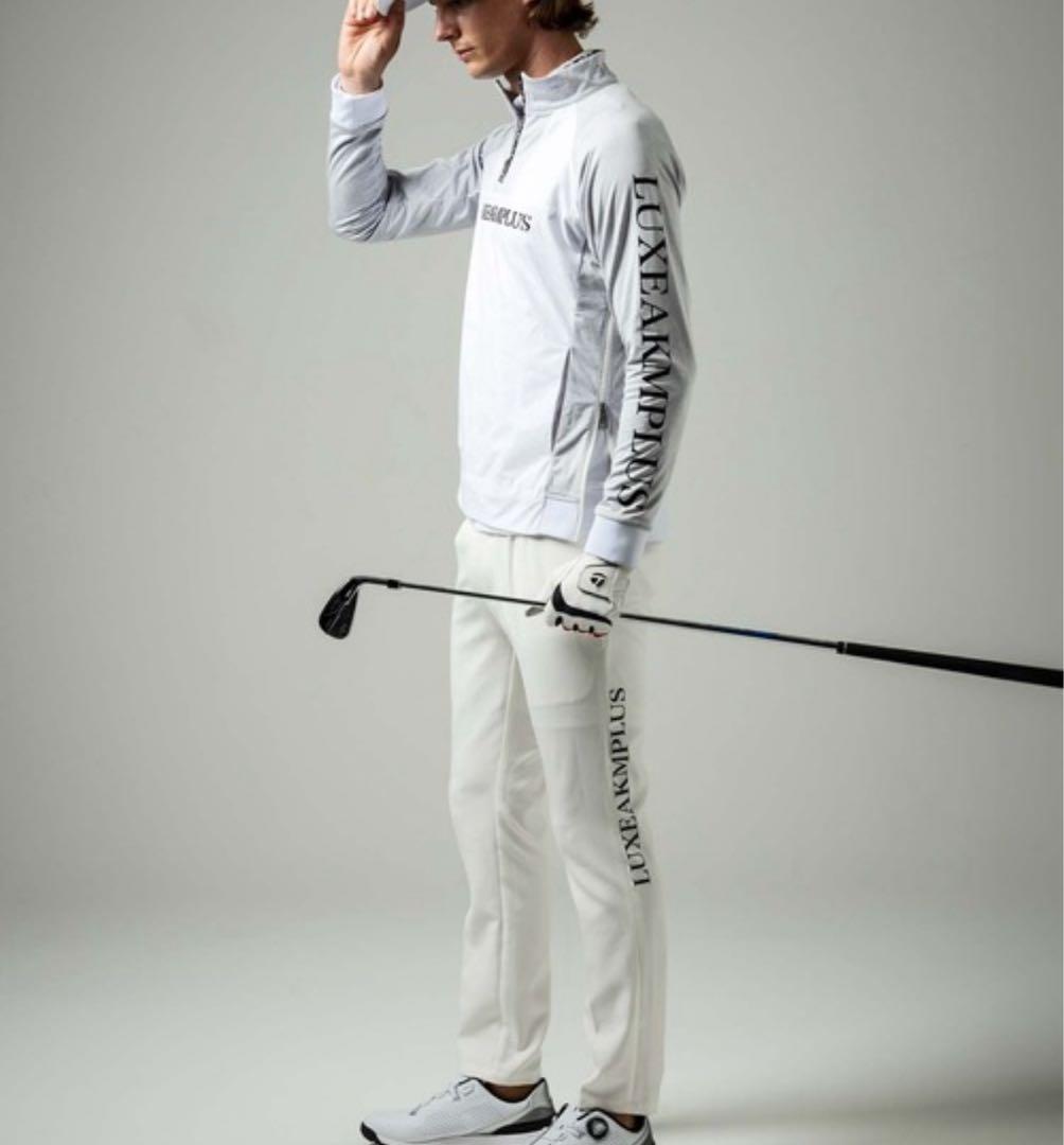 新品　LUXEAKMPLUS ハーフジップ　プルオーバー　防風　ホワイト　XL