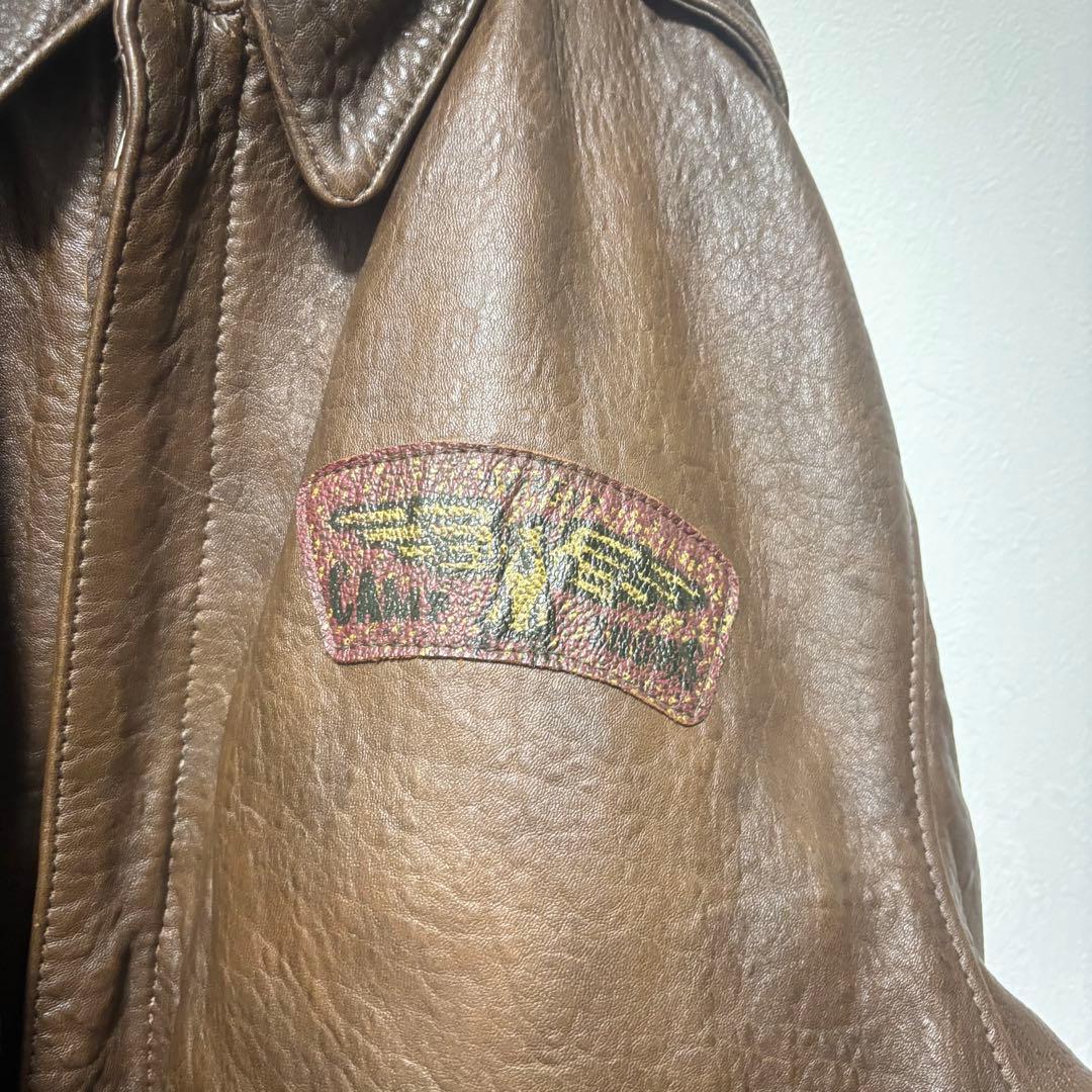 希少✨AVIREX レザージャケット　A-2 グレンミラー　AAAFバンド　本革