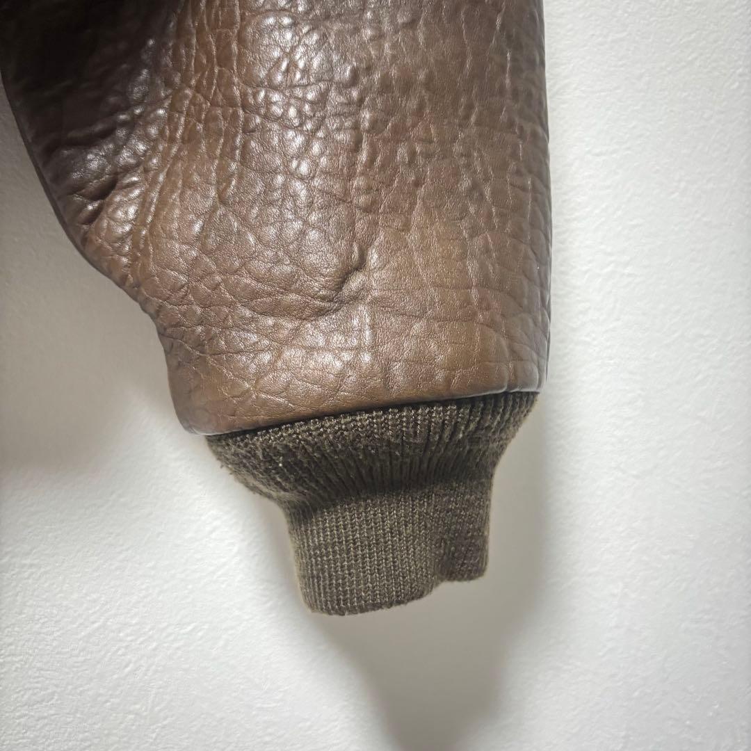 希少✨AVIREX レザージャケット　A-2 グレンミラー　AAAFバンド　本革