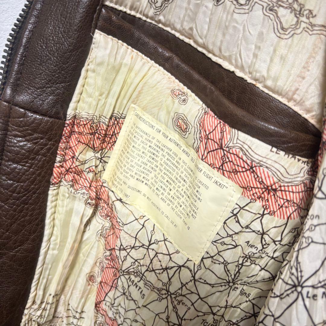 希少✨AVIREX レザージャケット　A-2 グレンミラー　AAAFバンド　本革