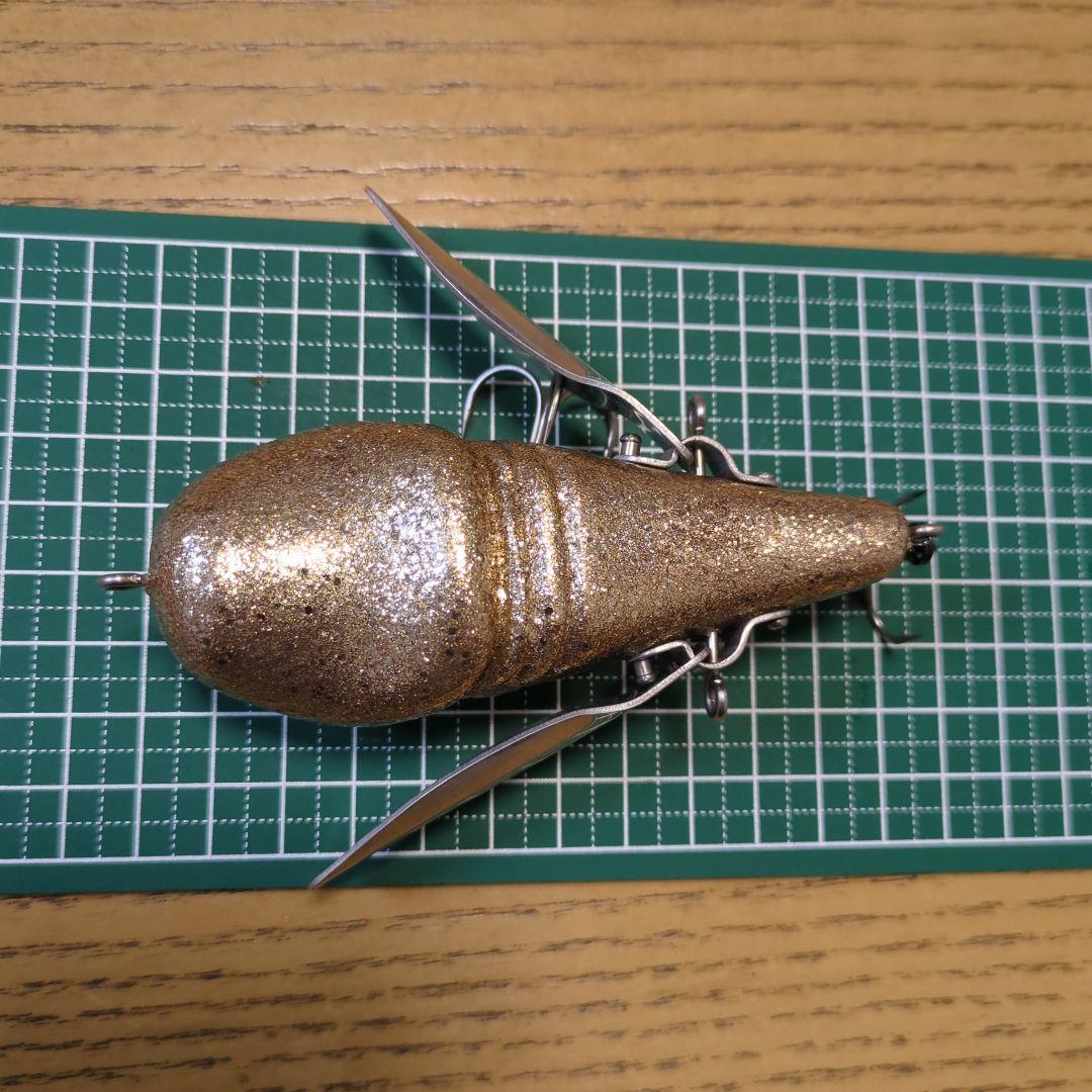 羽根モノ クローラー トップウォーター 金ラメ 金グリ ルアー