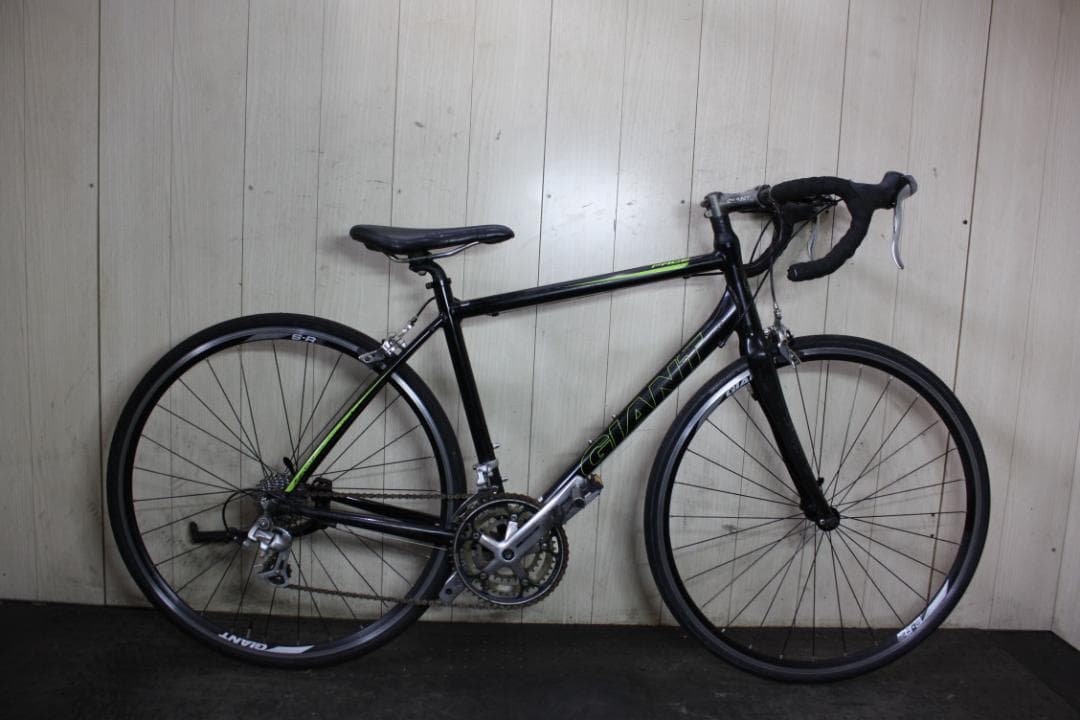 アルミロードバイク ブラック/グリーン 700C