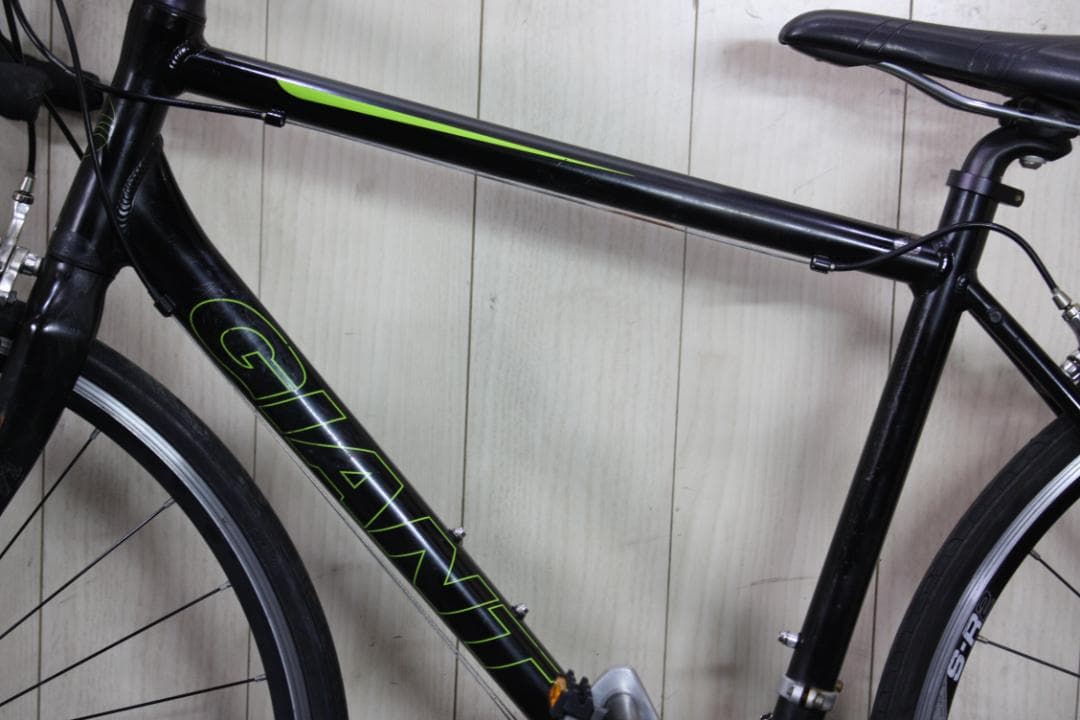 アルミロードバイク ブラック/グリーン 700C
