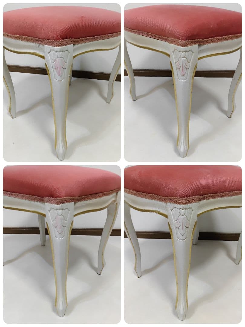 ロココ調　猫脚　Stool　スツール　Ottoman　オットマン　送料無料