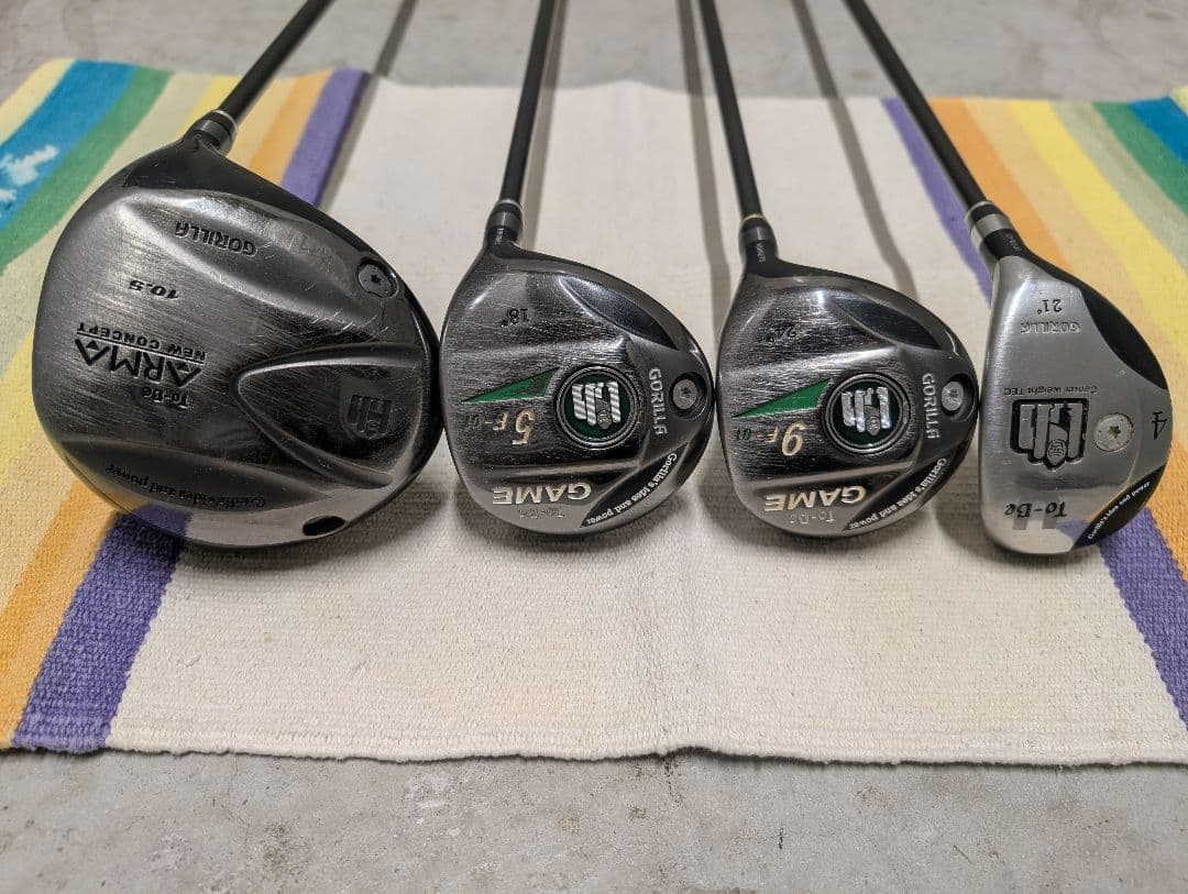 GORILLA MOMENTUM等中古ゴルフクラブセット 新品キャディバッグ付き
