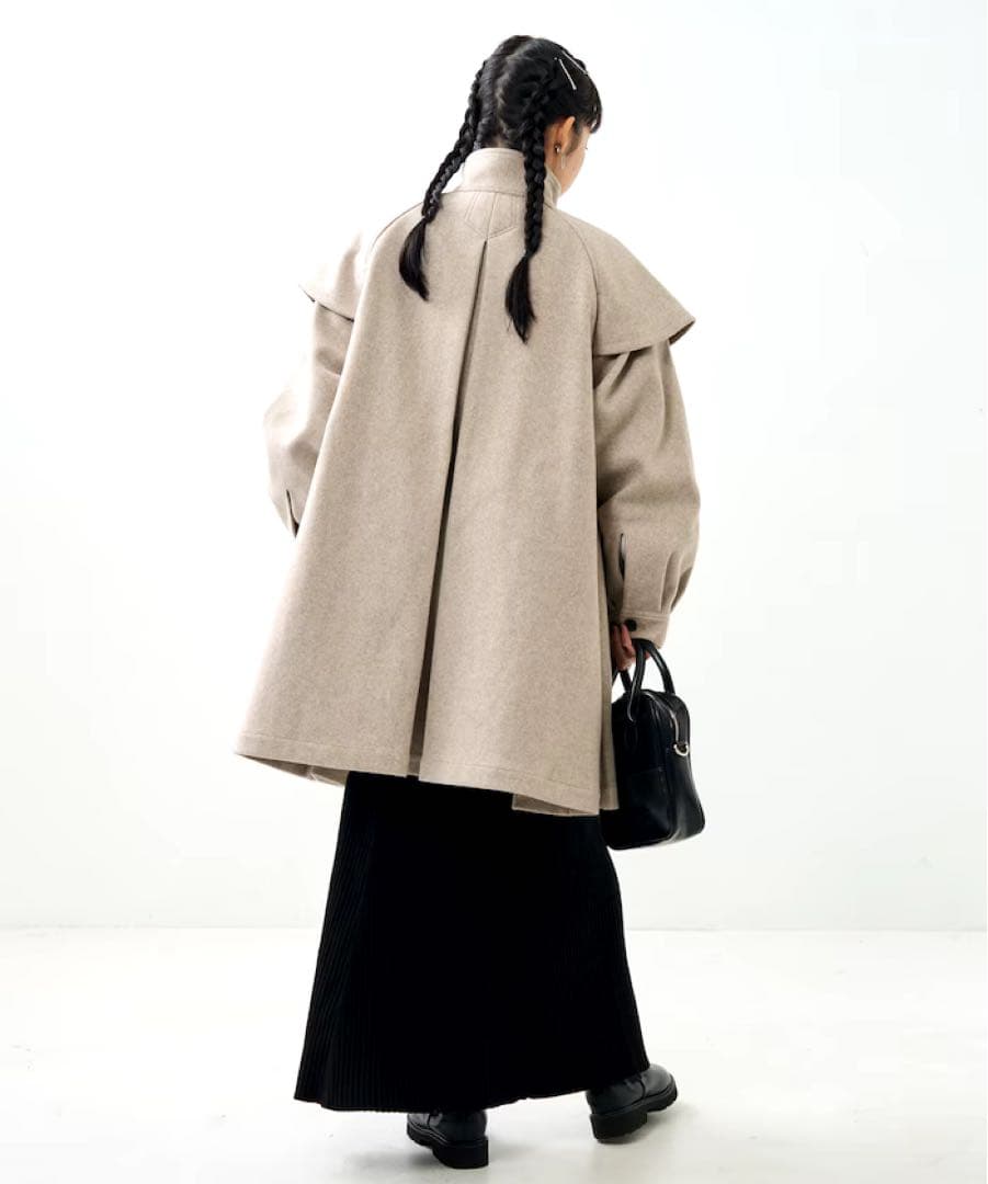 FREAK'S STORE コート ウーリー ケープ スリーブ ショートコート