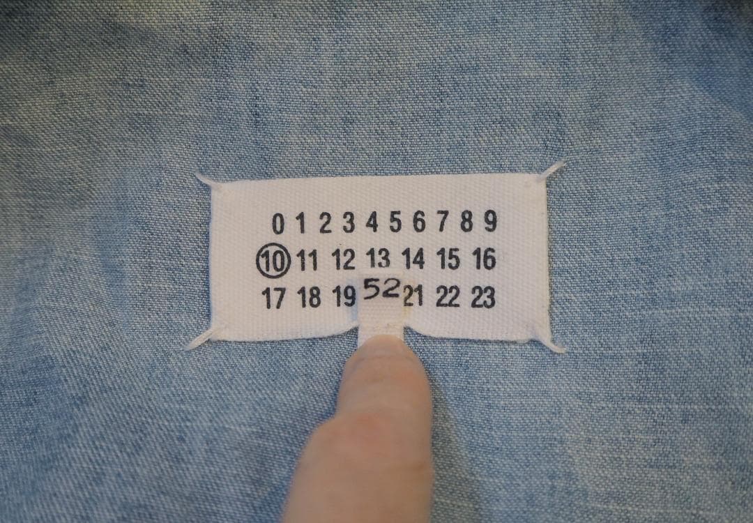 メゾンマルジェラ　デニムジャケット　ノーカラー　52