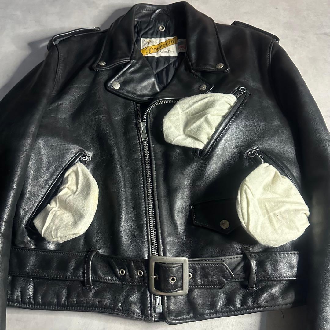 C*J様 希少サイズ 44 Schott 618 ダブルライダースジャケット