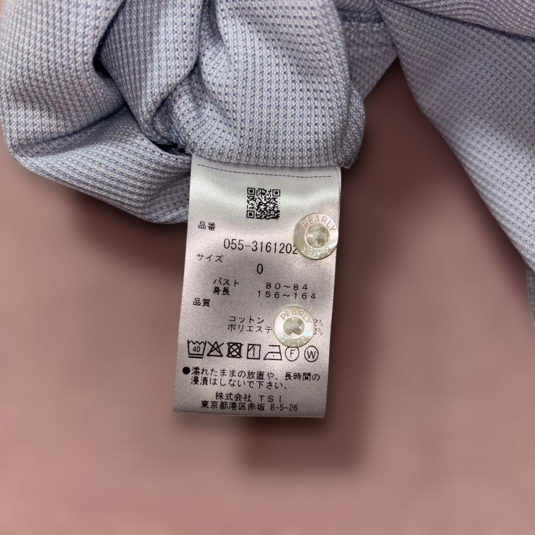PEARLY GATES 長袖ポロシャツ サックスブルー レディース S
