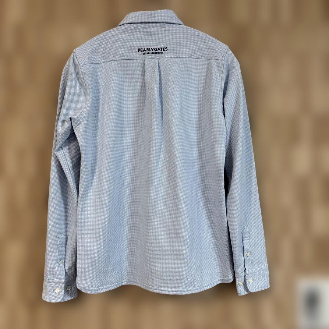 PEARLY GATES 長袖ポロシャツ サックスブルー レディース S