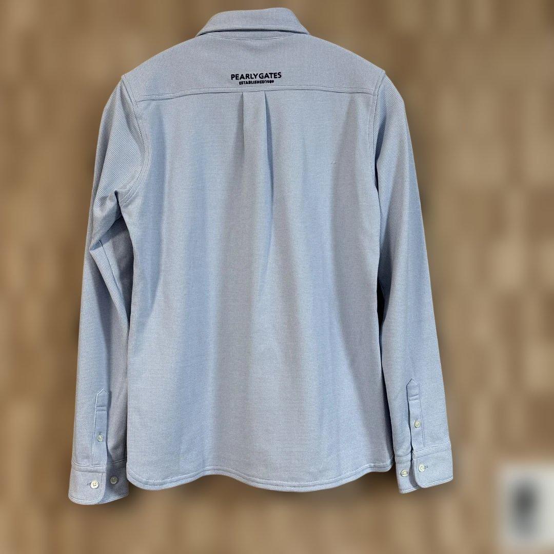 PEARLY GATES 長袖ポロシャツ サックスブルー レディース S
