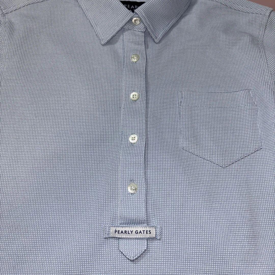 PEARLY GATES 長袖ポロシャツ サックスブルー レディース S