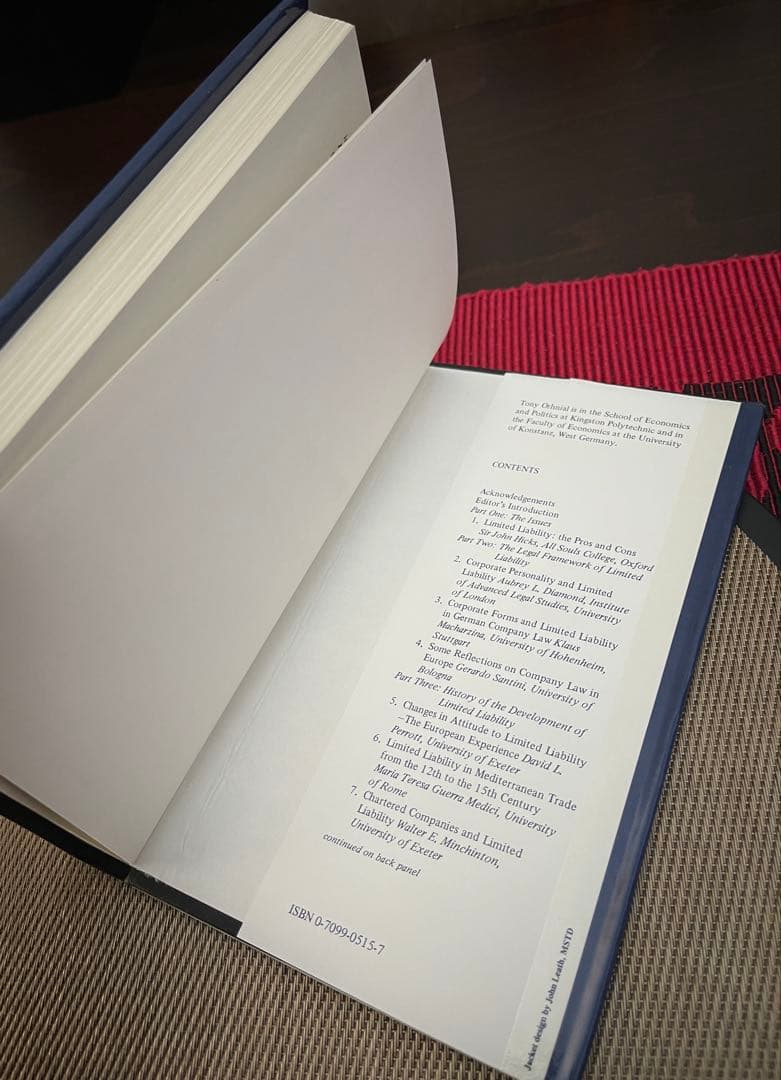 希少　LIMITED LIABILITY and THE CORPORATION