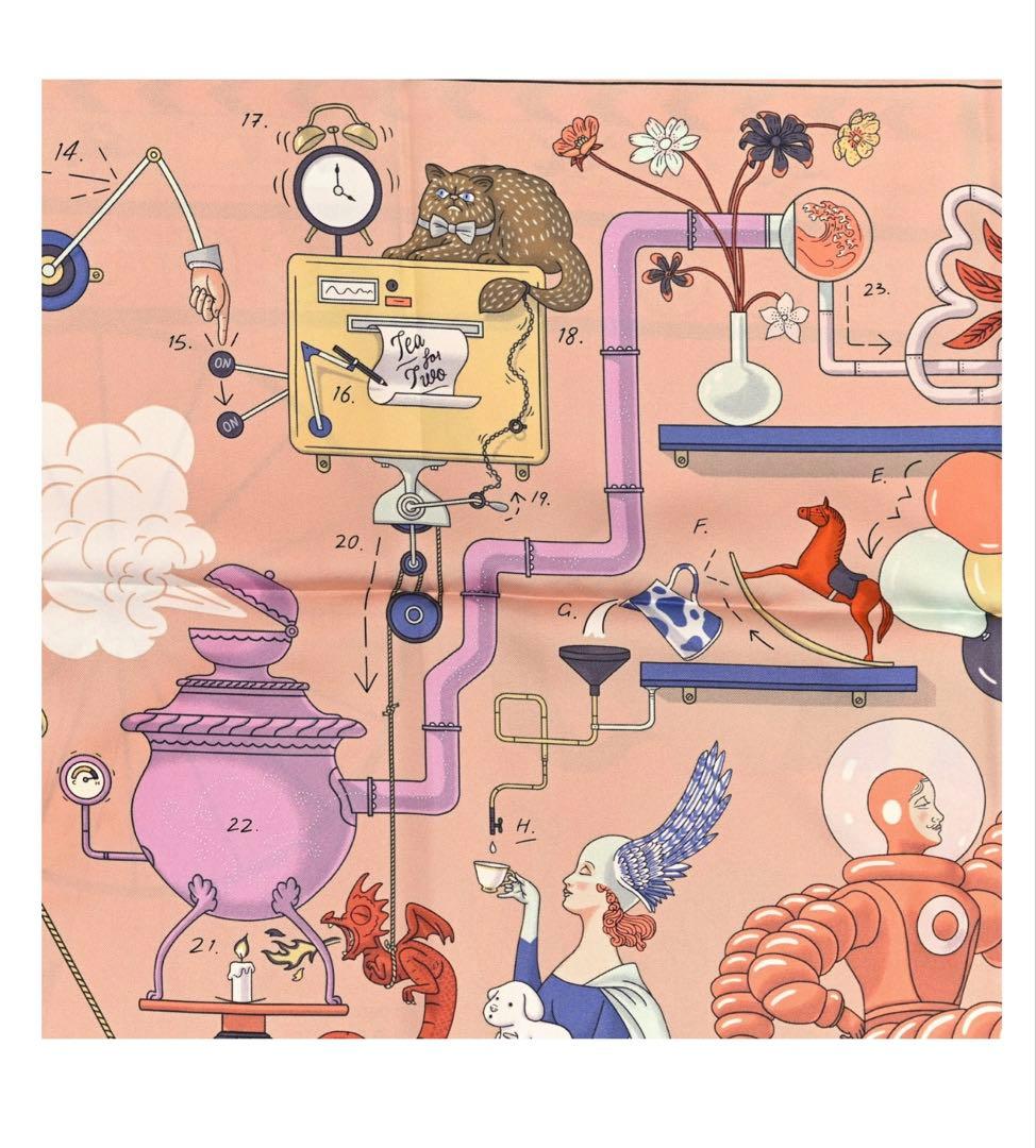 エルメスのシルクスカーフ「ティー・フォー・トゥー」