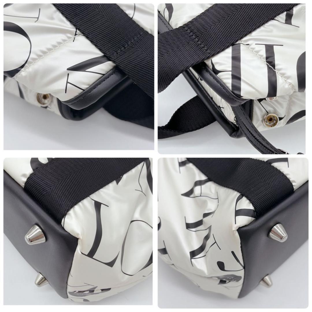 極美品 マークアンドロナ ハンドバッグ 総柄 ドクロ カートバッグ ゴルフバッグ