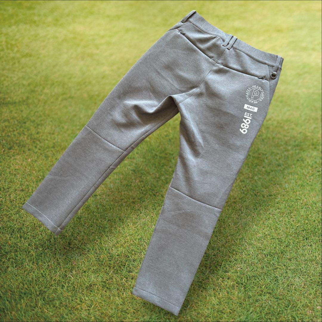 現行モデル　パーリーゲイツ　パンツ　グレー　白　M〜L相当　ダンボールニット　4