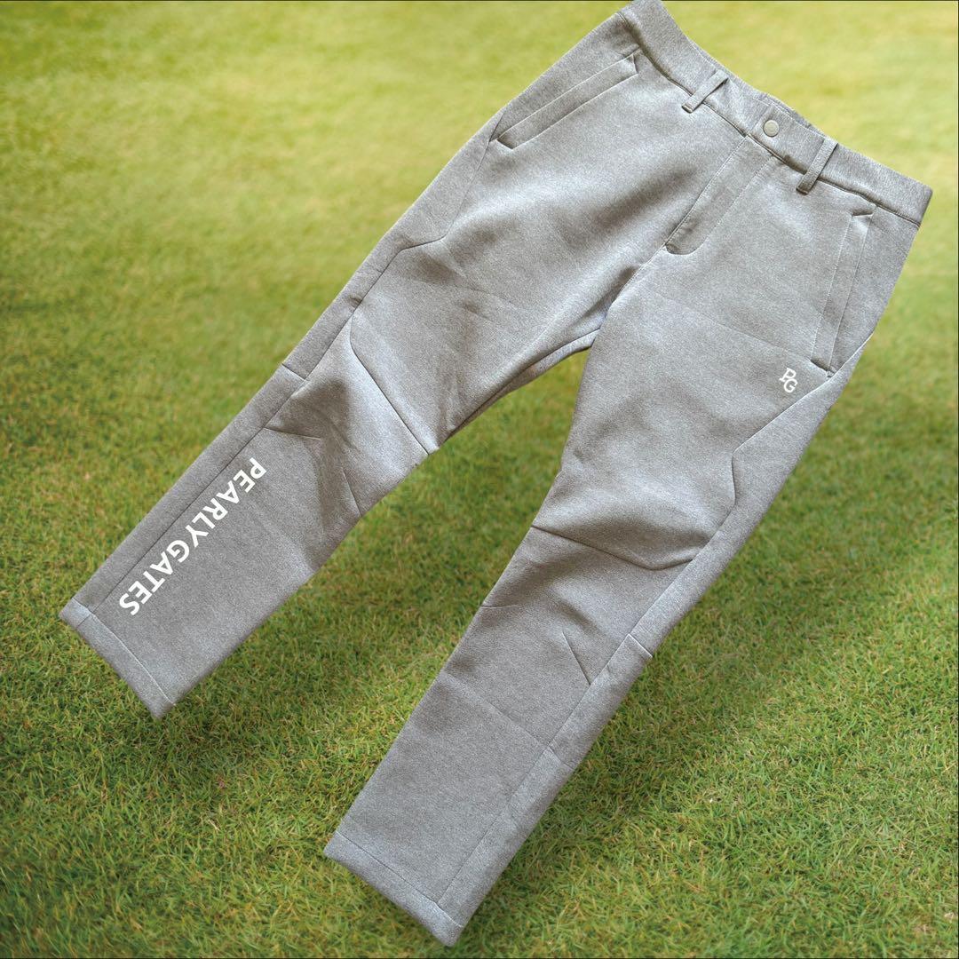 現行モデル　パーリーゲイツ　パンツ　グレー　白　M〜L相当　ダンボールニット　4