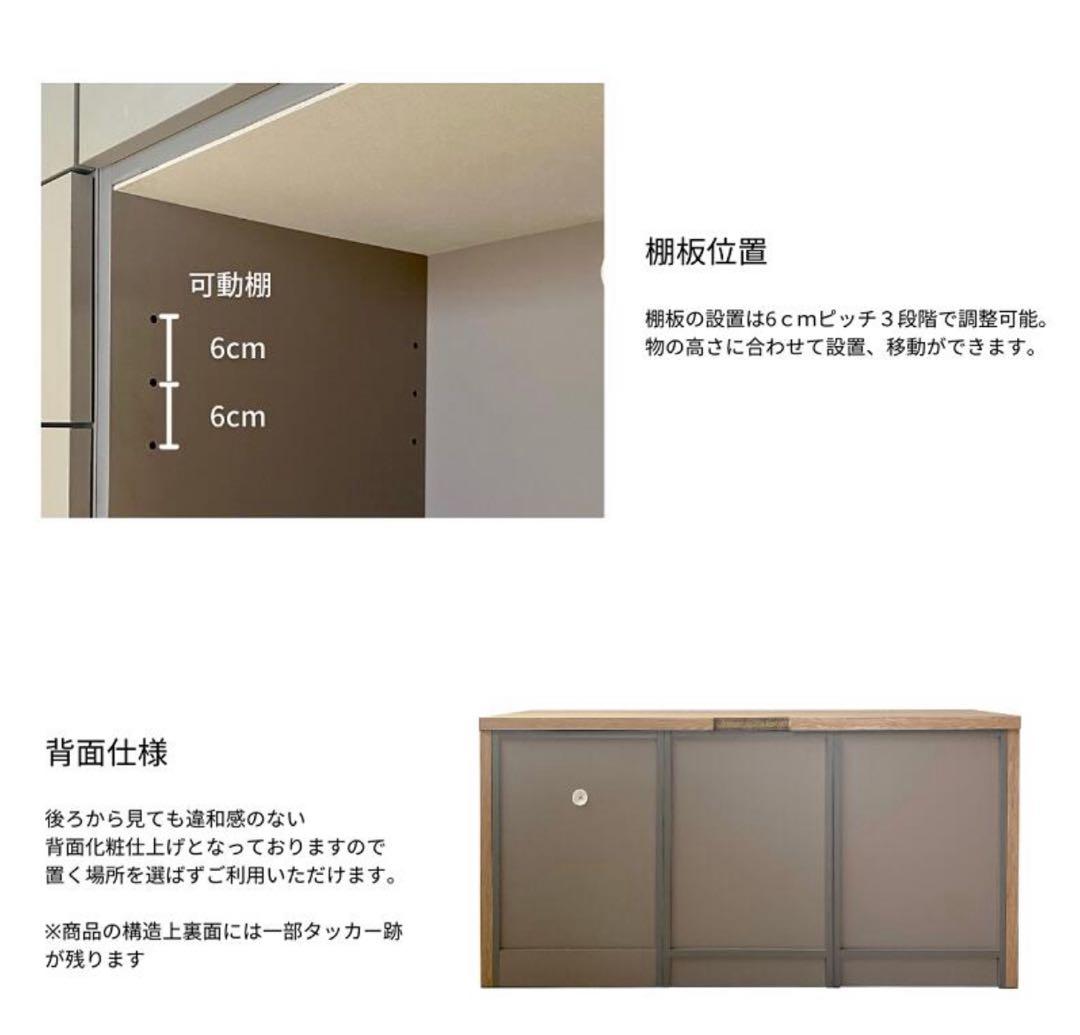 グレーのキッチンカウンター 幅189cm