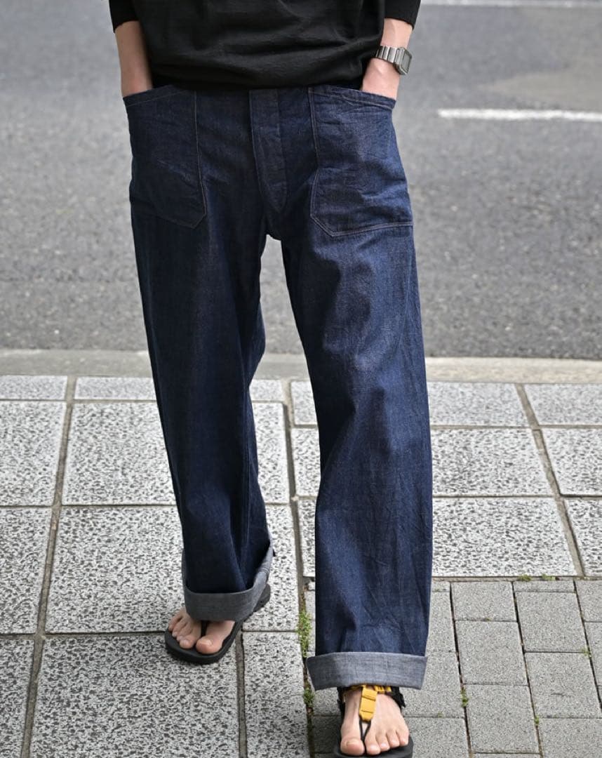 NICENESS BROOKS デニム セーラートラウザー