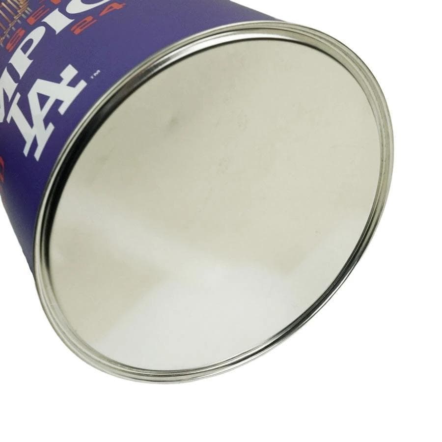 新品MLB公式dodgersドジャースワールドシリーズ蓋付アルミ缶1ガロンゴミ箱