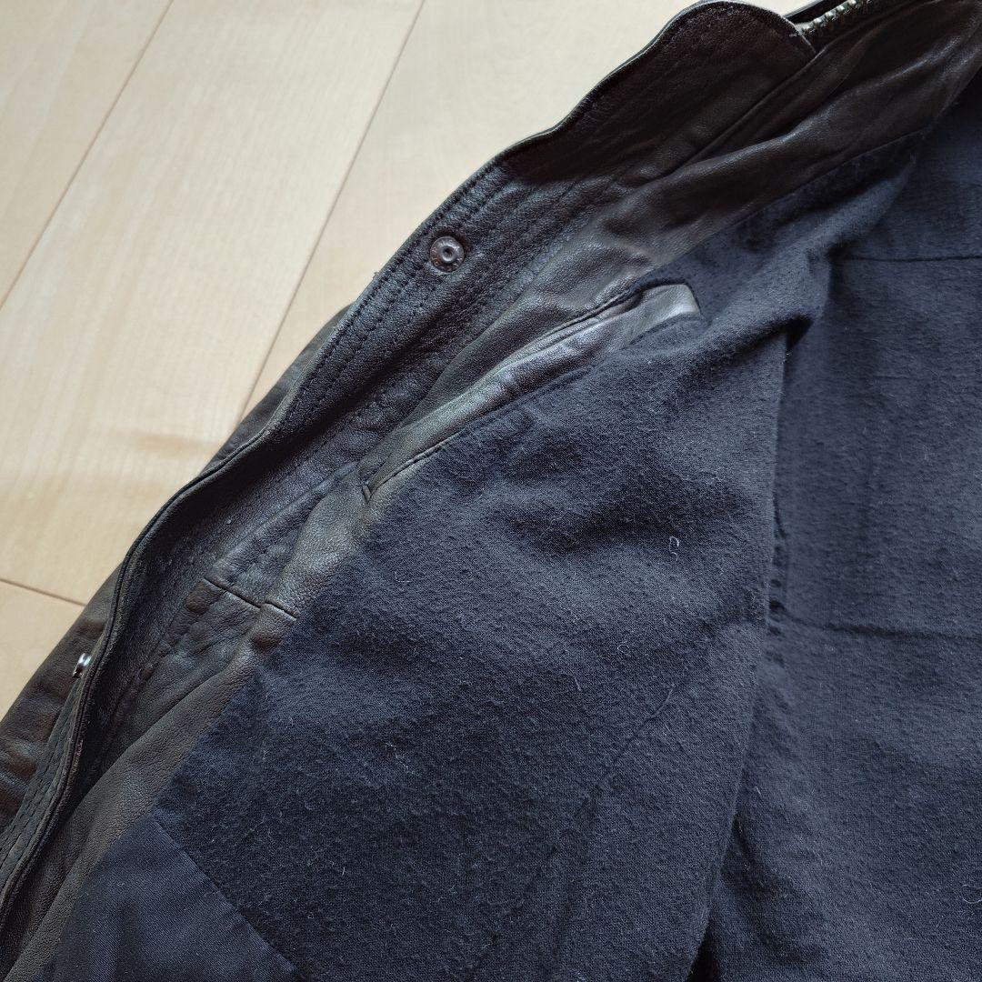 BARK TANNAGE 羊皮 茶色 レザージャケット ライダース