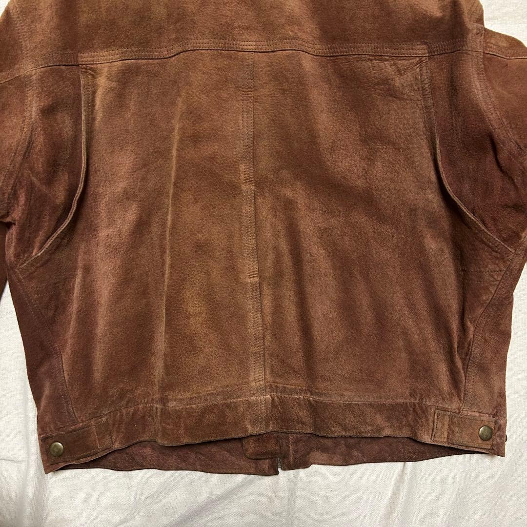 90s スウェード レザージャケット ブラウン スウィングトップ