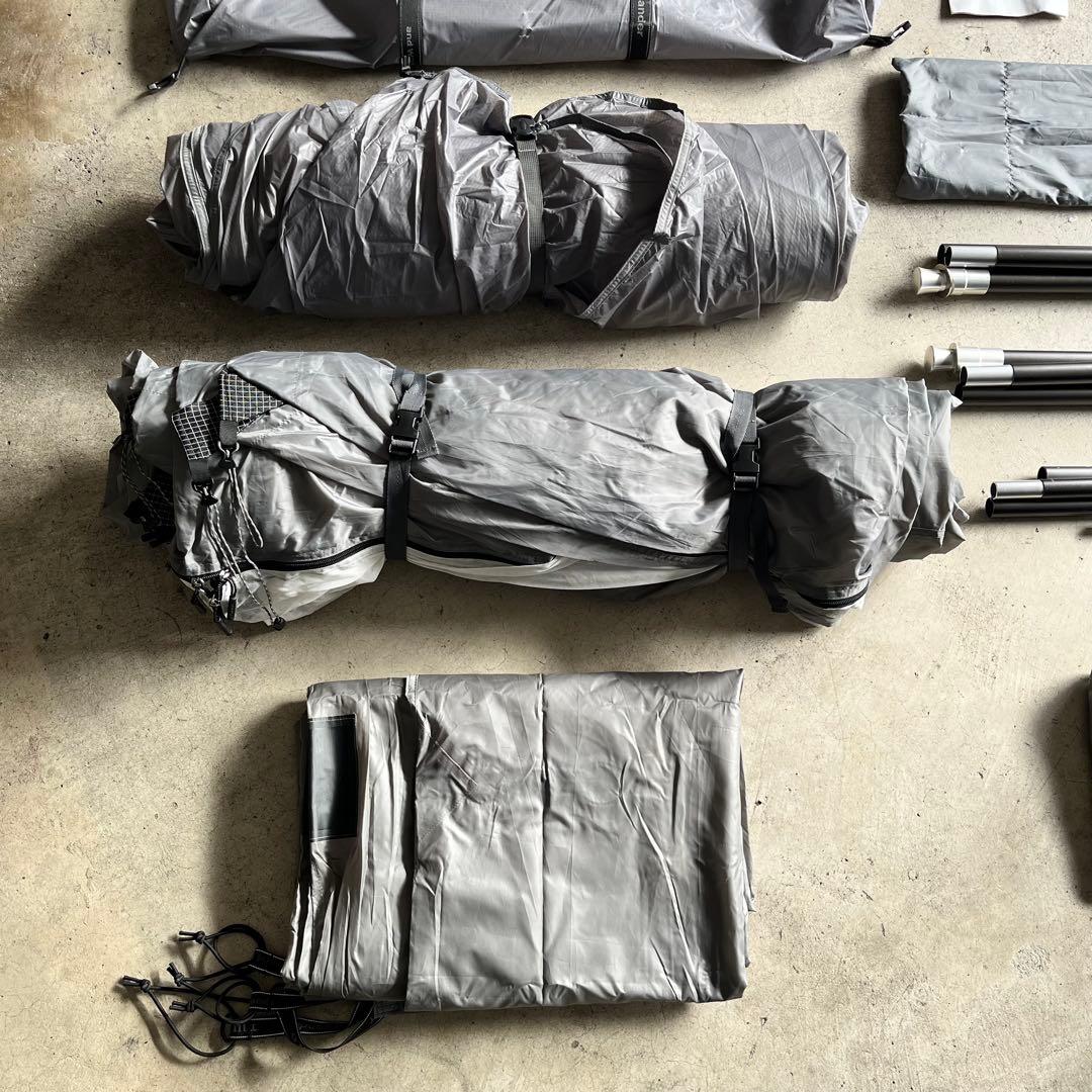 アンドワンダー ムラコ　テント　HERON 2POLE TENT グレー