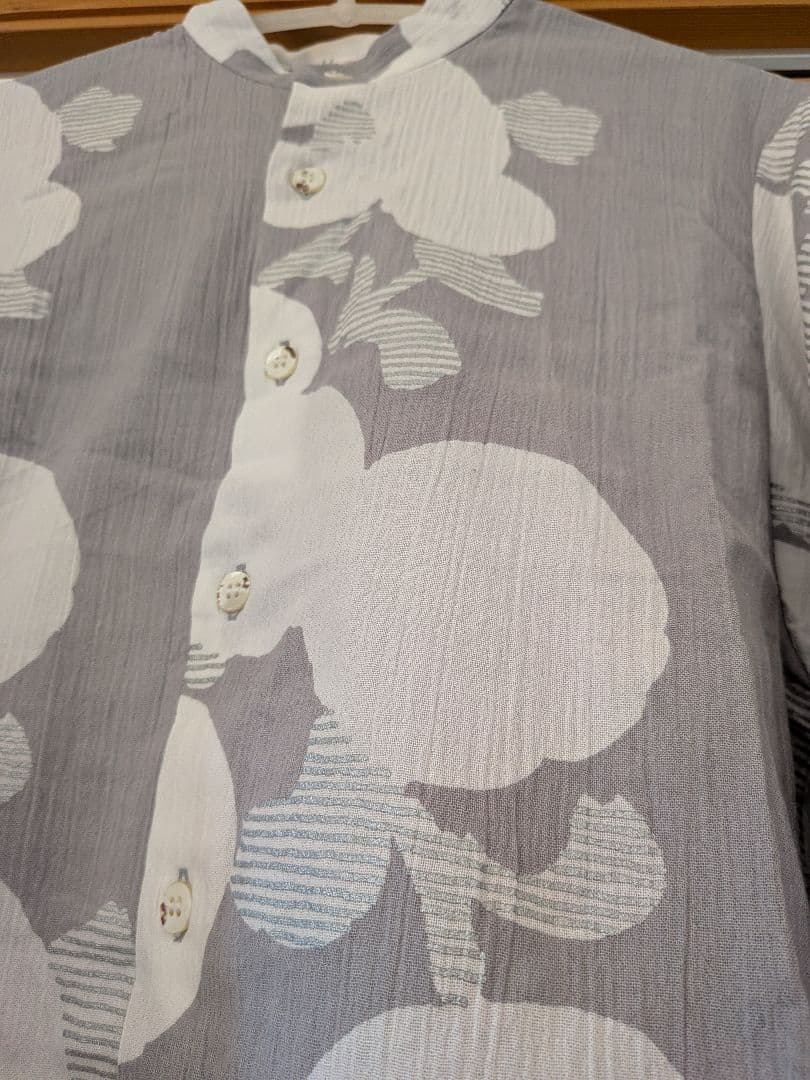 【美品】sousou 草衣上 高島縮「菊唐草」現行品 M