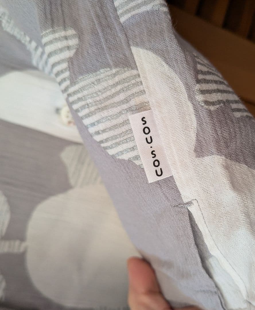 【美品】sousou 草衣上 高島縮「菊唐草」現行品 M