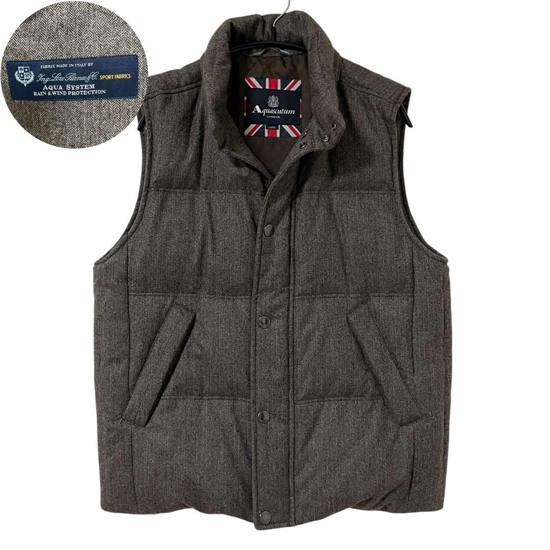 アクアスキュータム ロロピアーナ 最高級ダウンベスト ファー カシミヤ シルク