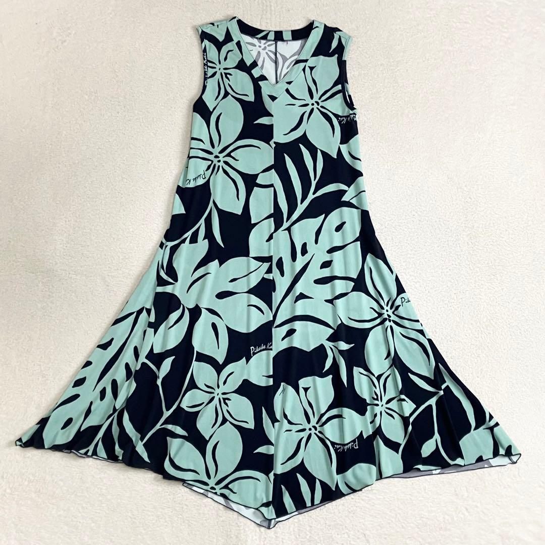 Pikake kai ピカケ　ノースリーブワンピース ハワイアン 花柄　M〜L