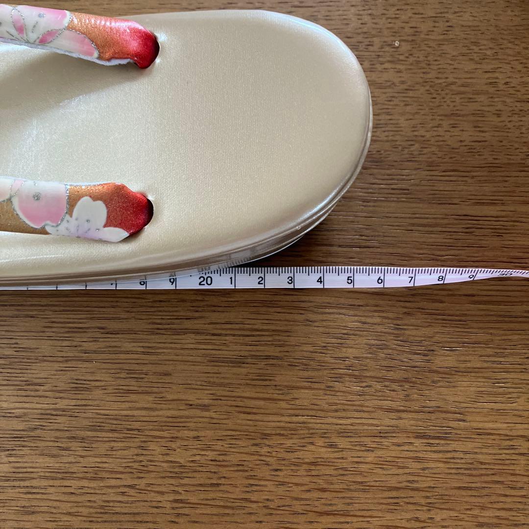 草履バッグセット　振袖　成人式　バッグ　草履　LLサイズ　和装　赤　桜柄　前撮り