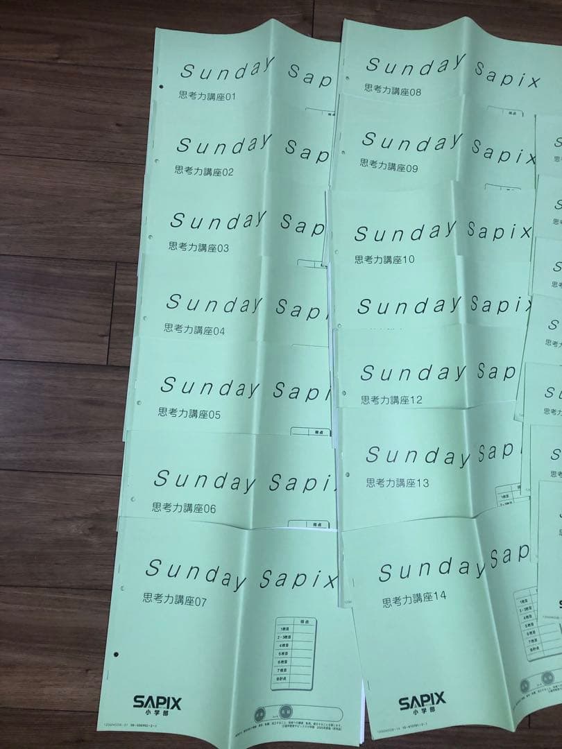 最新　2025年度　Sunday Sapix思考力講座14回分