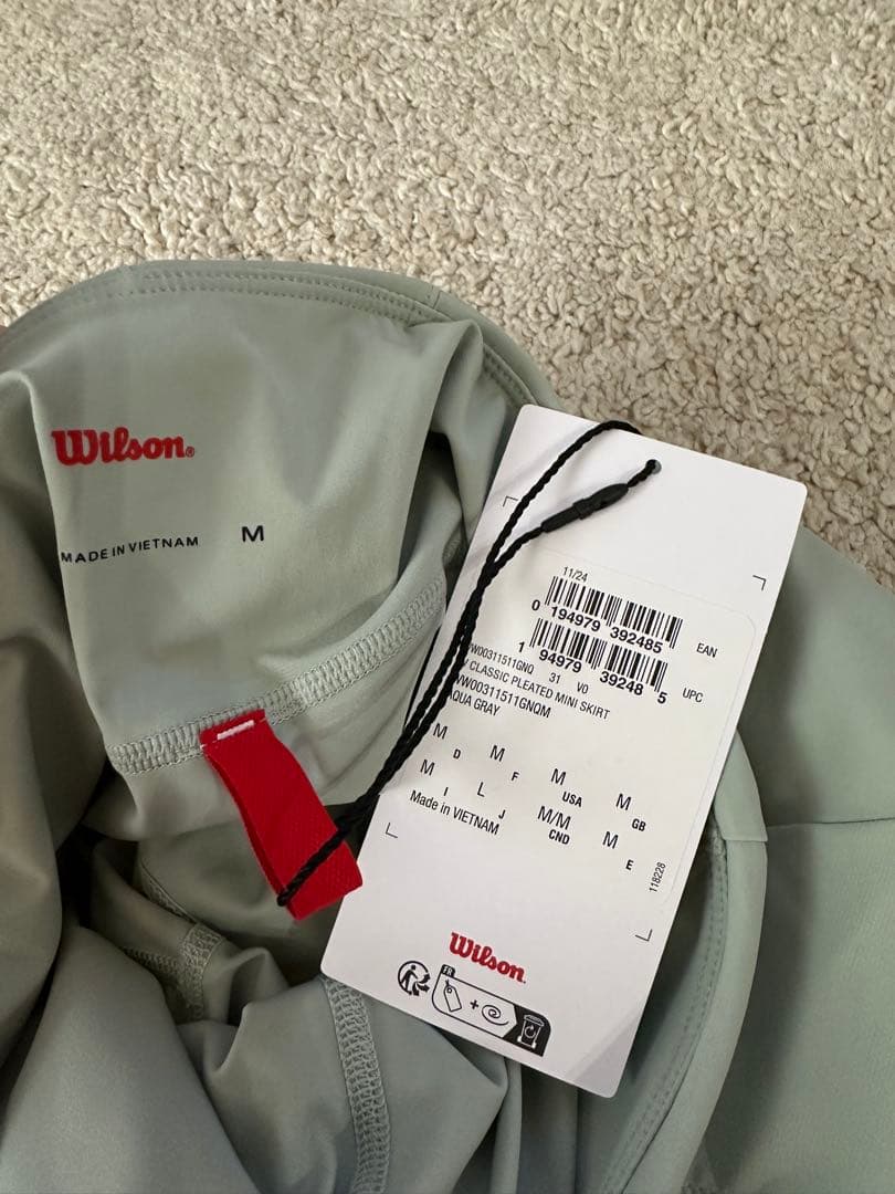 ウィルソンWilson プリーツ ミニ スコートアクアグレーテニスゴルフウェア