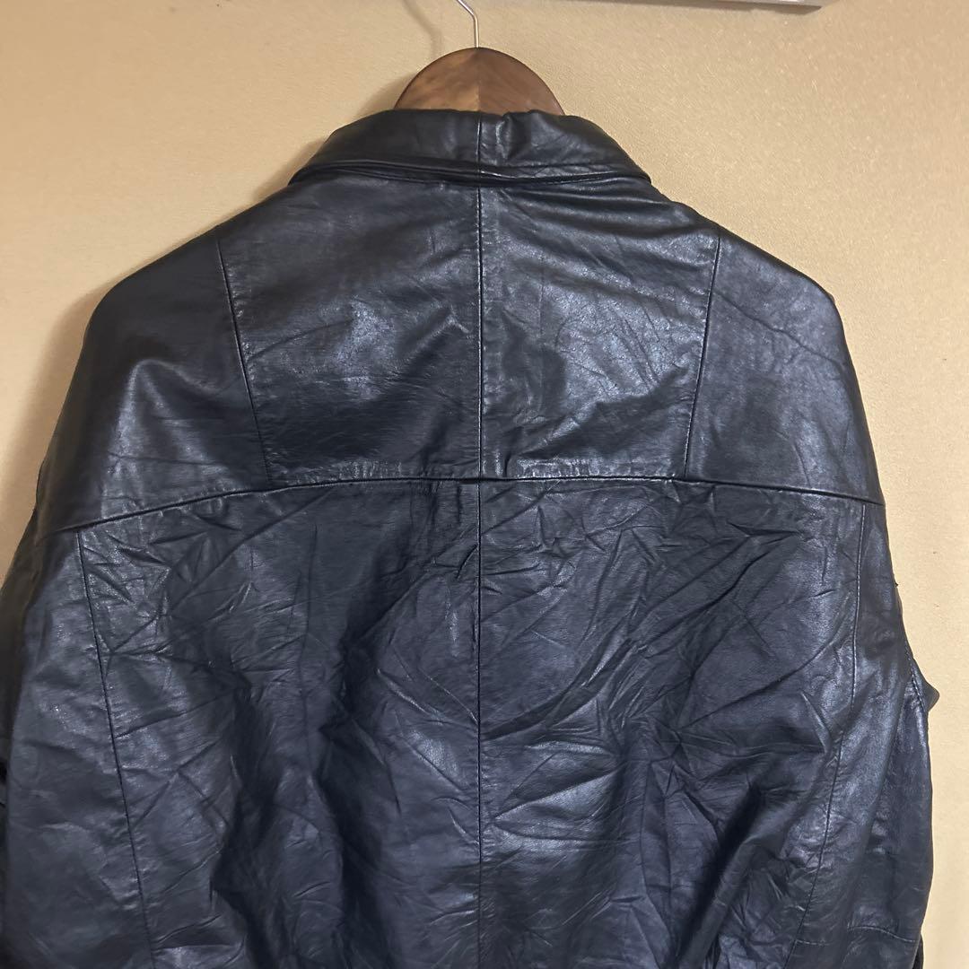 ジャケット・アウター anytee Vintage Leather_Zip-up Jacket