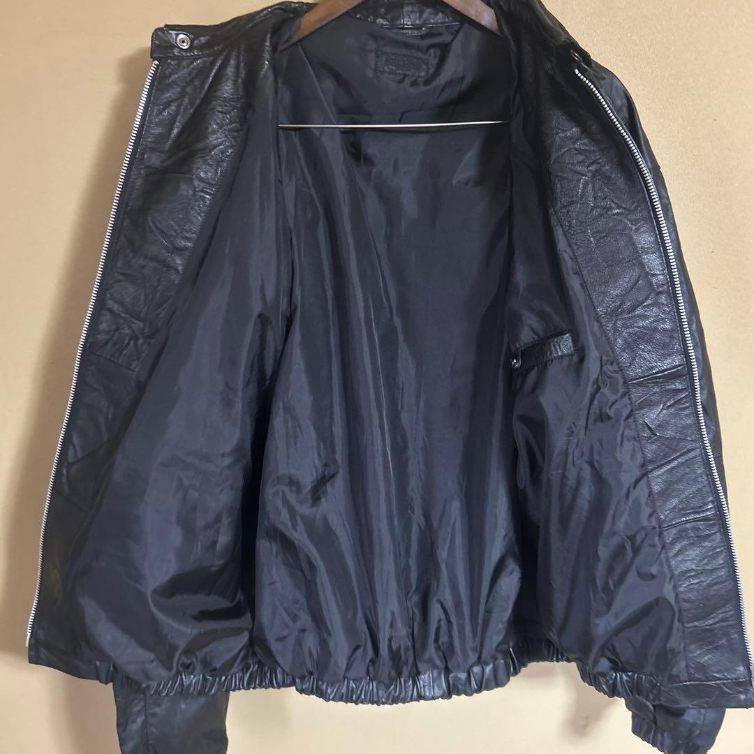 ジャケット・アウター anytee Vintage Leather_Zip-up Jacket