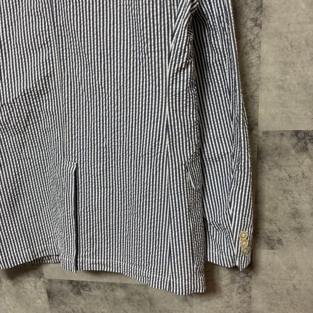 トラディショナルウェザー シアサッカー　ストライプ　3b ジャケット　 M128