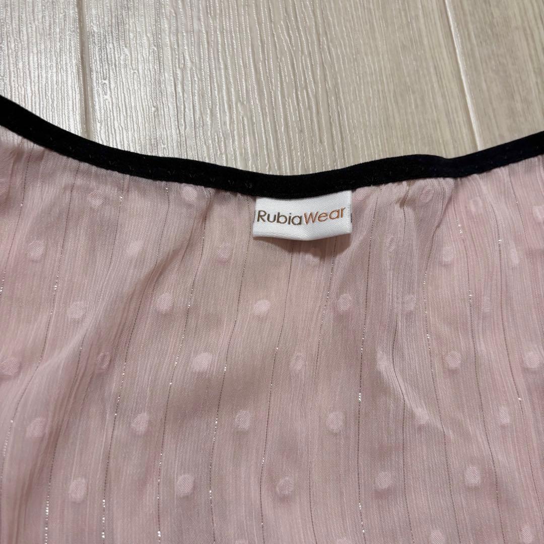 新品　ルビアウェア　rubiawear バレエ　巻きスカート ピンク　ドット柄