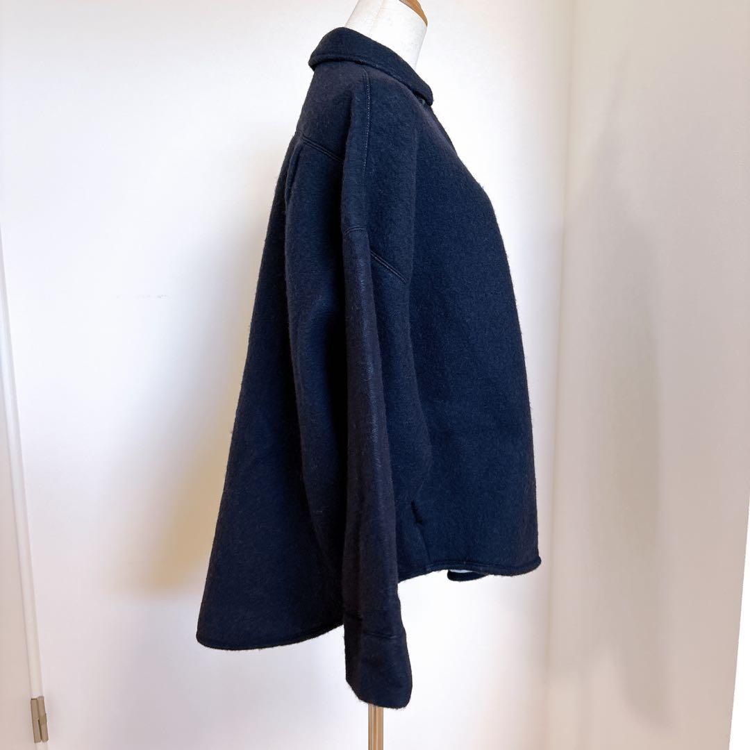 ARGUE アーギュー ウールシャツジャケット F ネイビー 日本製
