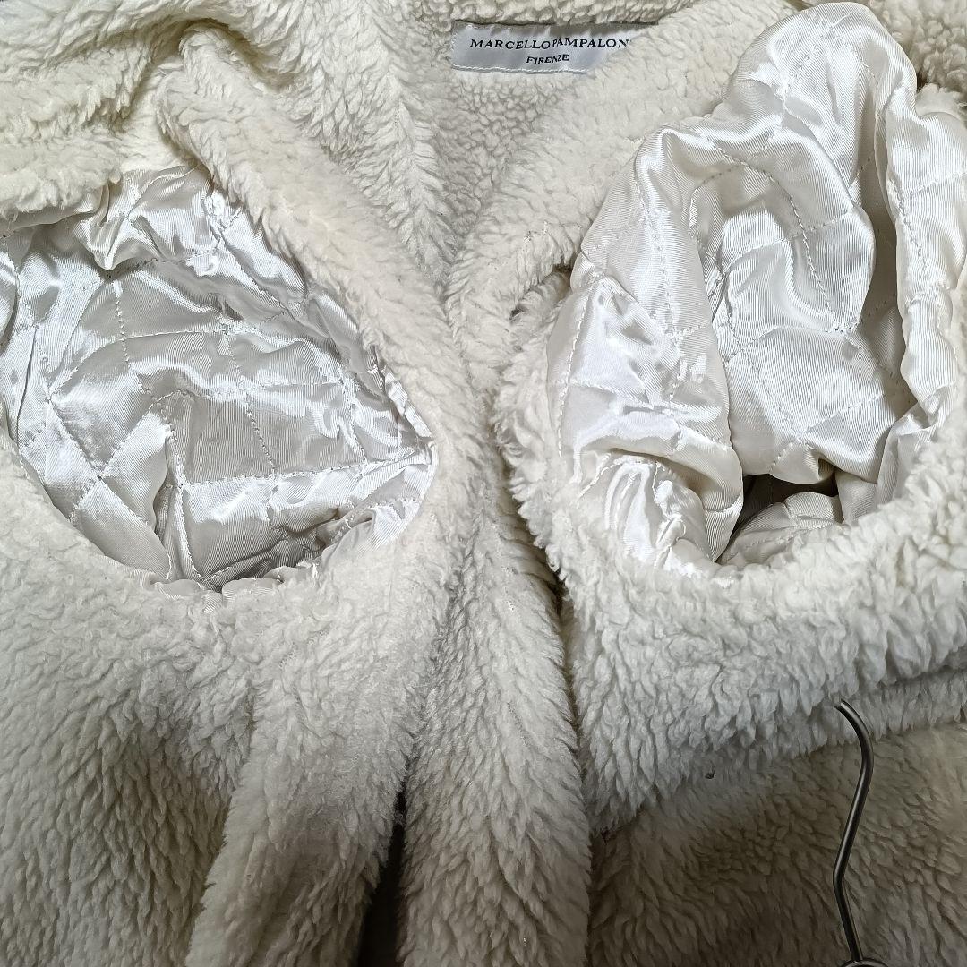 Marcello Pampaloni イタリア製 ムートン襟 レザーコート