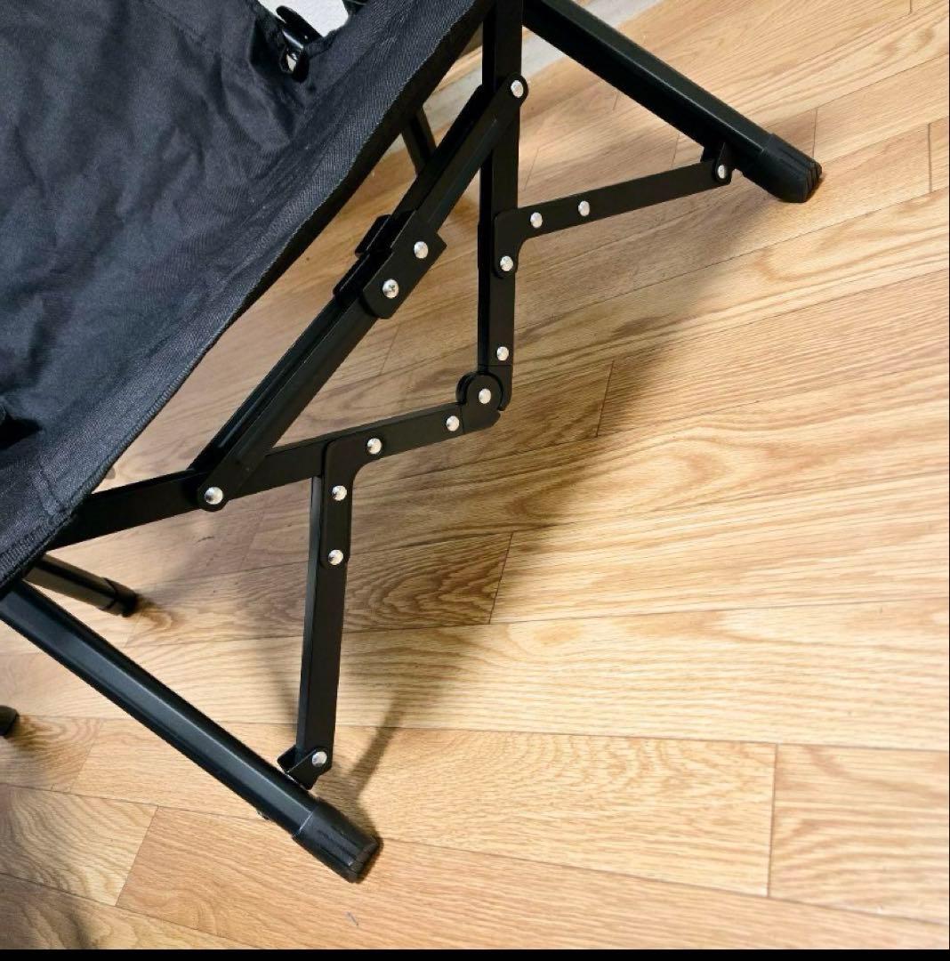 CAPTAIN STAG リクライニングチェア 2脚 ブラック塗装