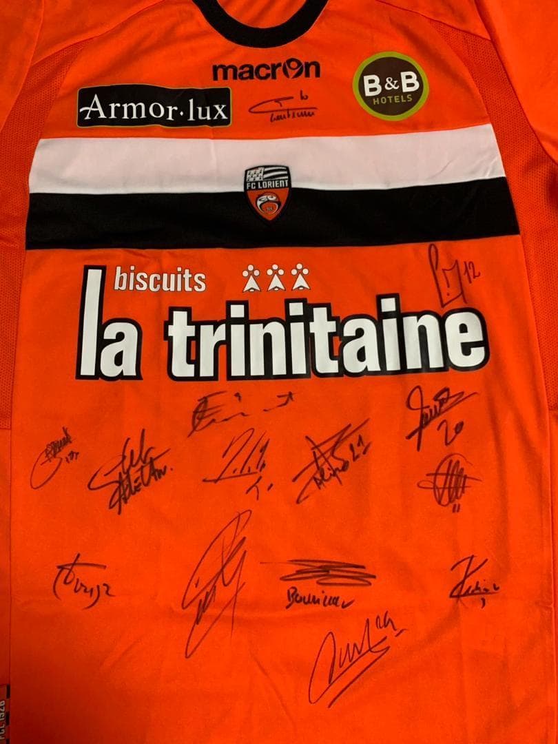 FCロリアン サッカー ユニフォーム 選手直筆サイン多数 ウェア Tシャツ