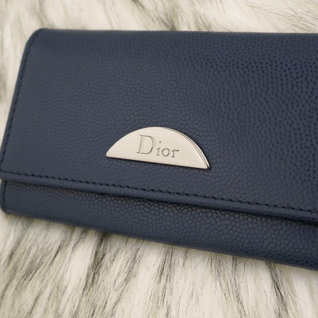 未使用品　Christian Dior キーケース　三つ折り　レザー　ロゴグラム