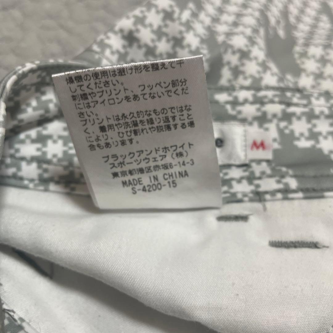 アンパスィ ゴルフパンツ レディース M デジタル千鳥格子柄 総柄 グレー