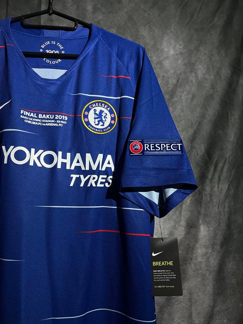 【正規品・タグ付】アザール ＃１０ チェルシー１８／１９ EL決勝仕様 (H)