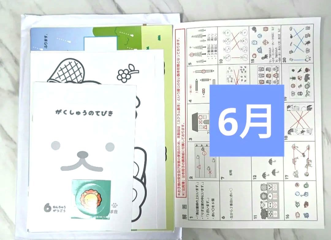 ★未使用★モコモコゼミ　年中コース　4月〜7月号 こぐま会提供　SAPIX提携
