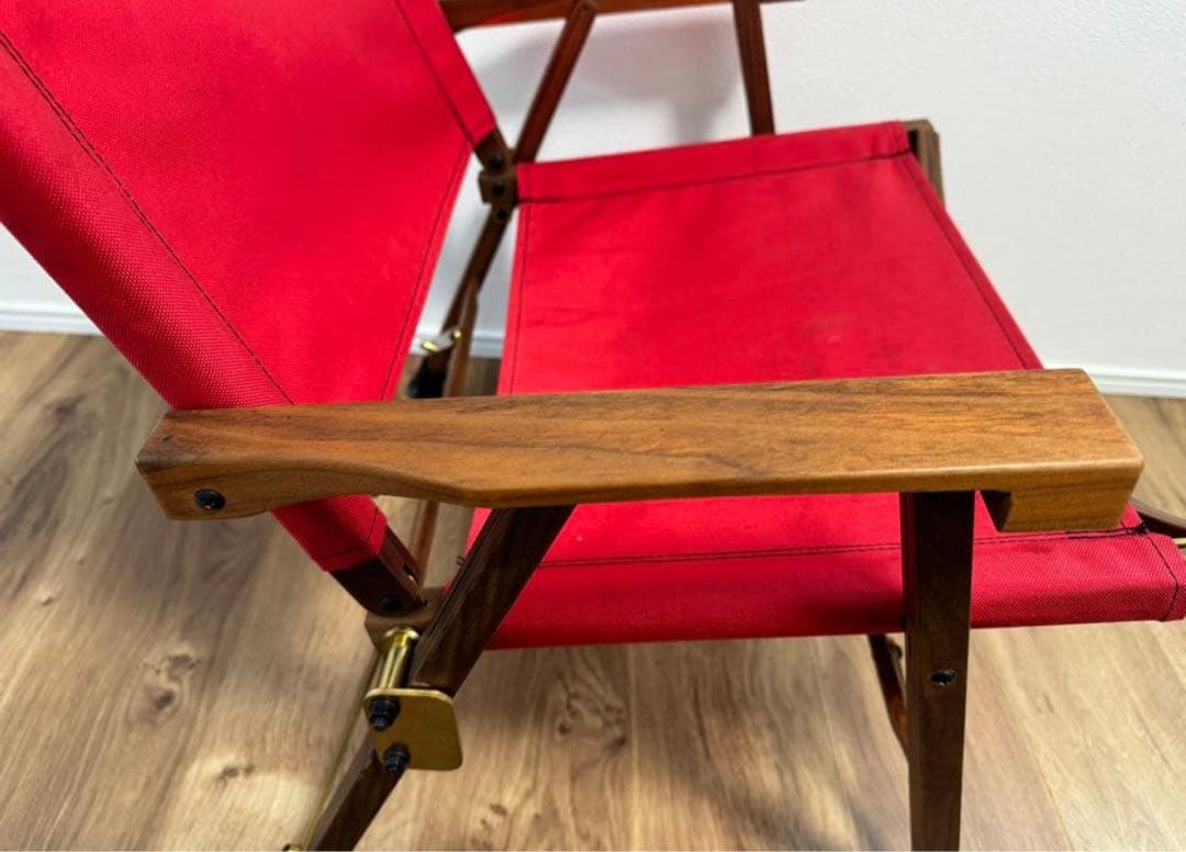 カーミットチェア同規格ウォールナット×真鍮×シート張り替え2脚セット　9万円相当