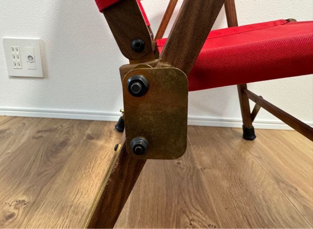 カーミットチェア同規格ウォールナット×真鍮×シート張り替え2脚セット　9万円相当